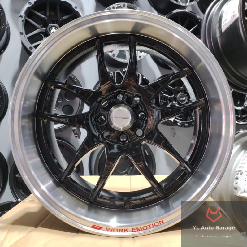 Work Emotion CP2 (Black & Chrome Lips) Sport Rim 17x8.5JJ ET15 (4x100 ...