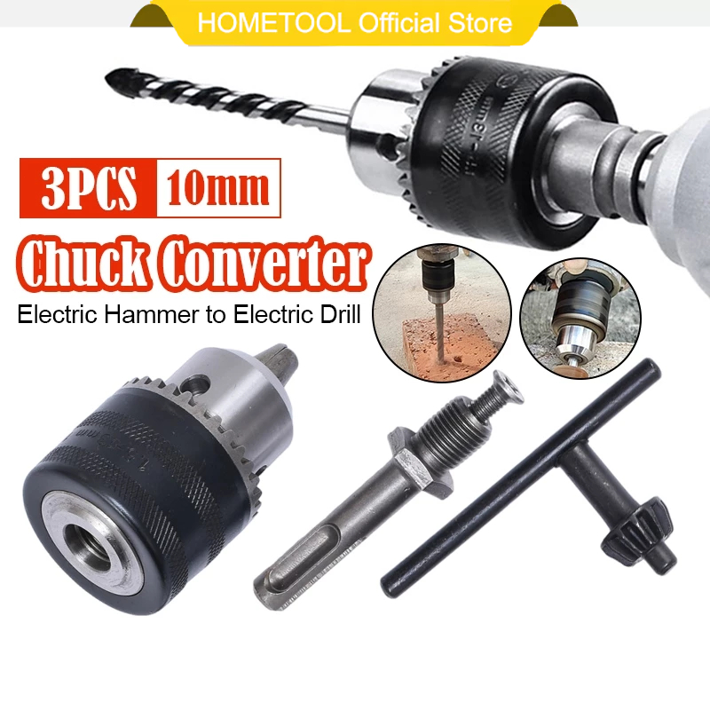 HOMETOOLMLK Drill Chuck Head Set Drill Chuck Adapter Conversion Impact ...