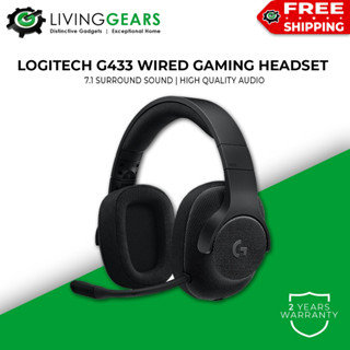 Logitech g433 7.1 surround sound best sale gaming headset