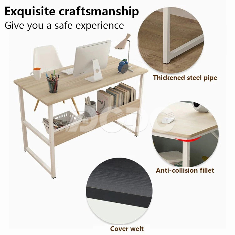 120cm 2 Layer Office Computer Table Student Study Desk Simple Modern ...