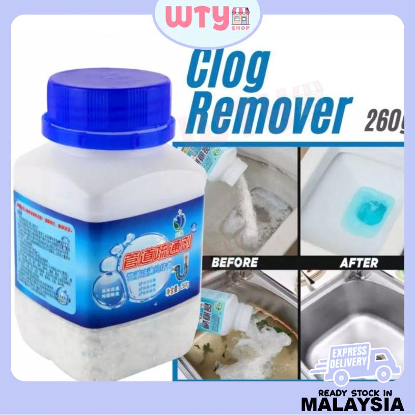 Pipe Drain Cleaner and Clog Remover Powder for Toilet and Kitchen ...