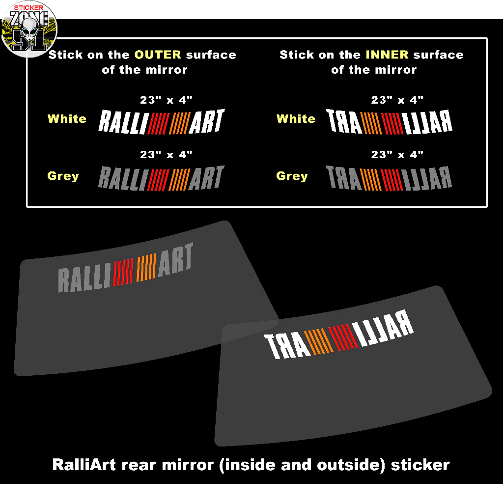 [Ready Stock] Best Quality RalliArt Rear Windscreen Car Cutting Sticker ...