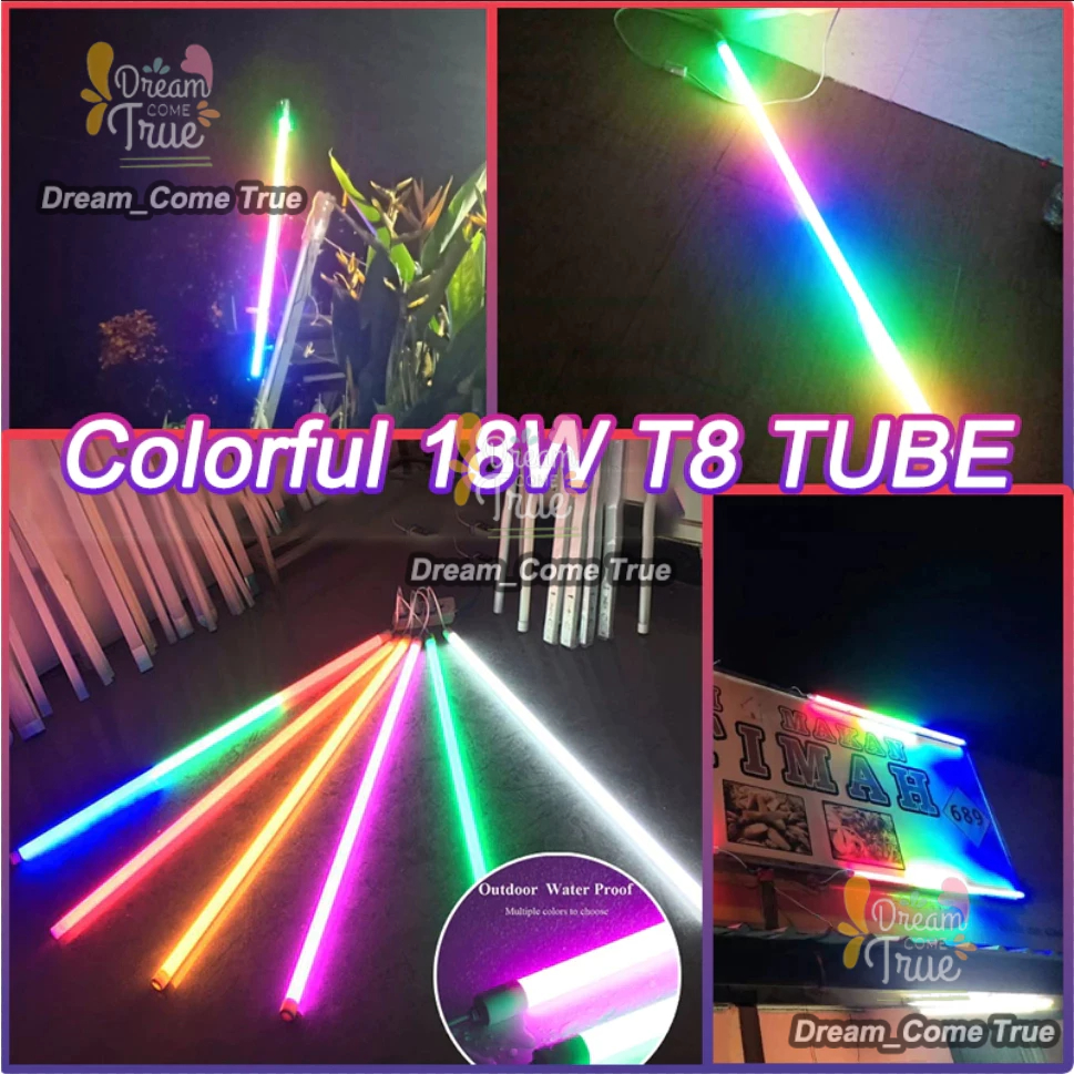 Lampu LED Colorful Tube LED Light T8 18W COLOR TUBE 120CM ...