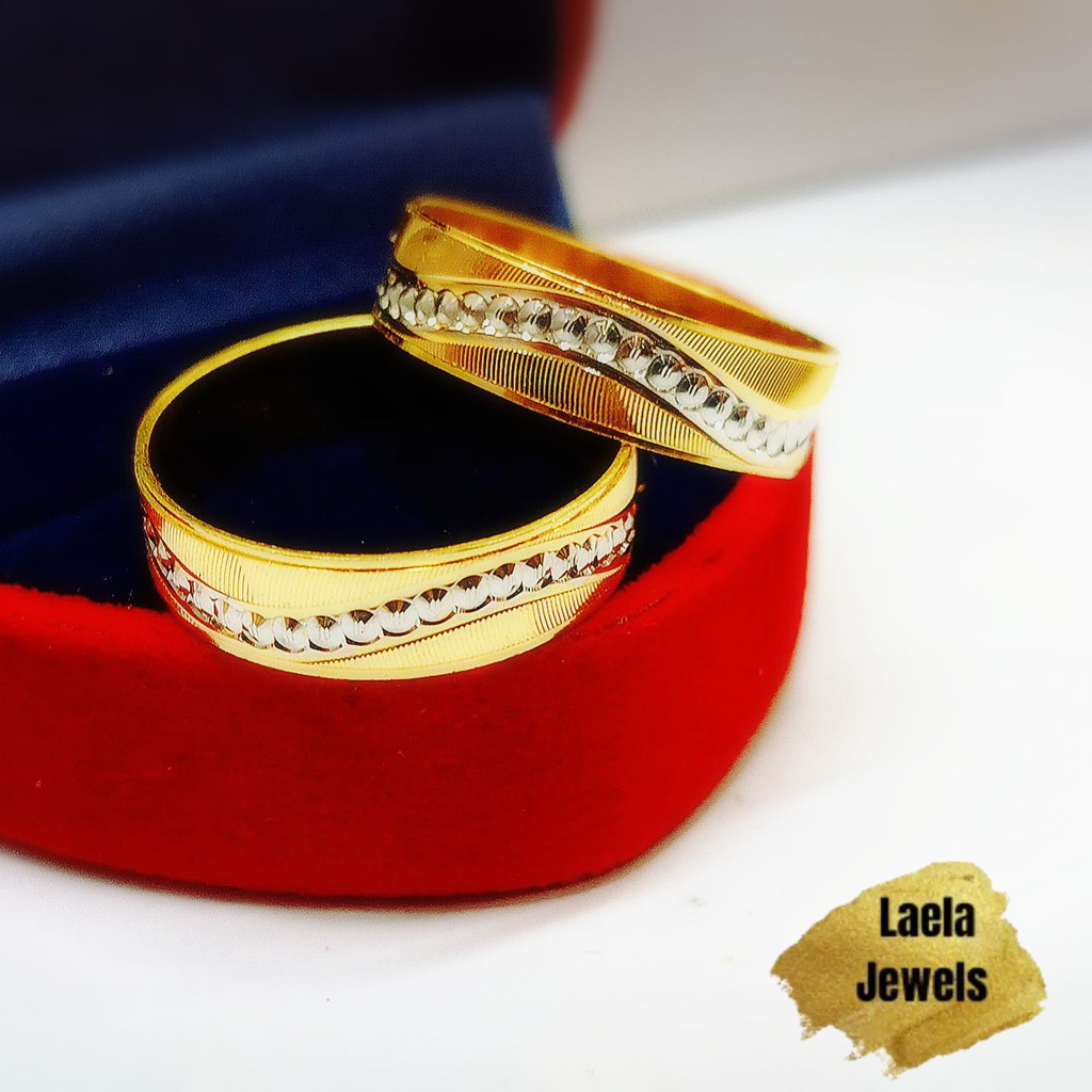 Laela Cincin Belah Rotan Lasercut Badan Naga 2c Padu Emas Tulen 916