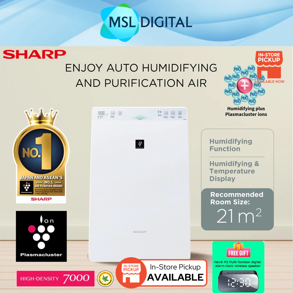 Sharp KCF30L 21m² Plasmacluster Technology Humidifying Air Purifier