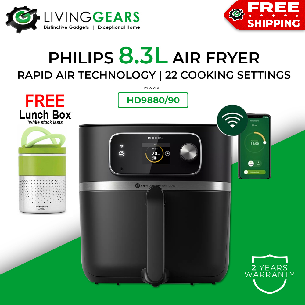 [ PROMOTION ] Philips 8.3L CombiAir XXL Air Fryer HD9880 with Food