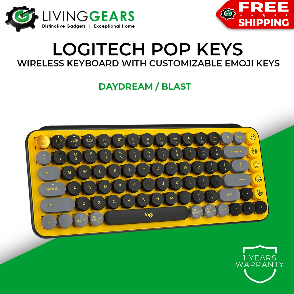 Logitech Pop Keys Wireless / Bluetooth Mechanical Keyboard emoji ...
