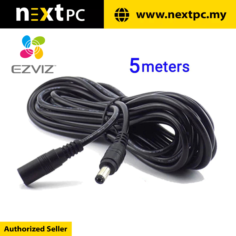 [Ready Stock] Ezviz PCA Cable 5M / 10M Power Extension Cable / 1 Month