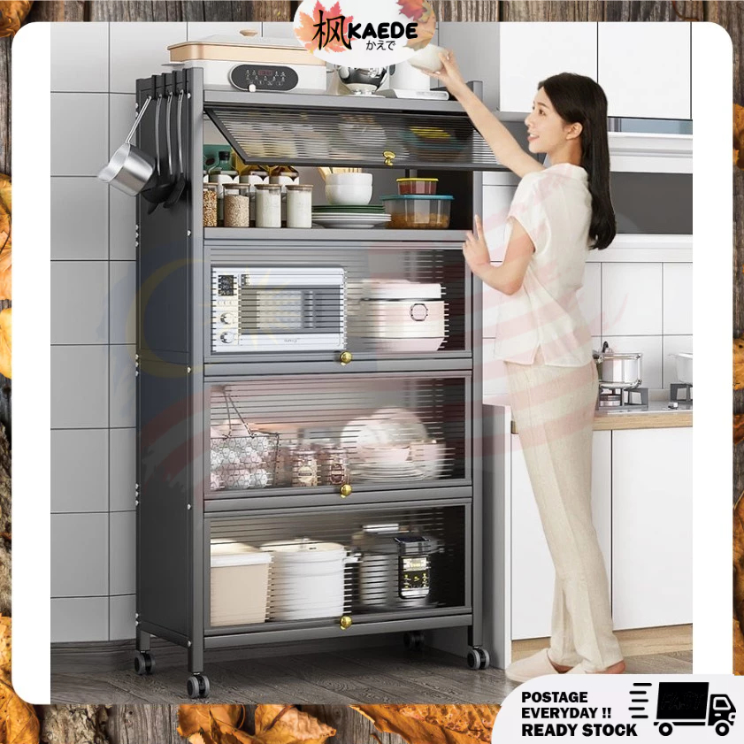 Kitchen Racks Floor-to-ceiling Dishes Cupboards Drawers Lockers ...