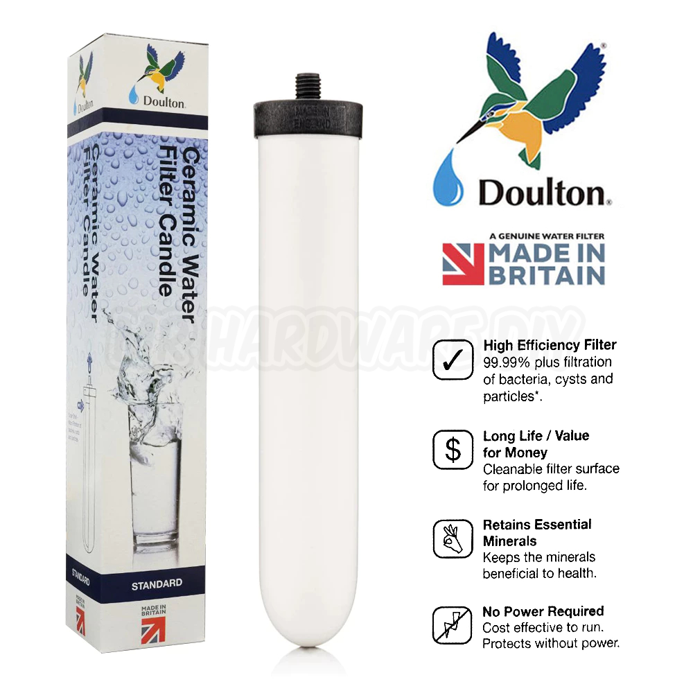 DOULTON Standard Ceramic Water Filter Candle 10" Ceramic Filter Micro Filtration Made in