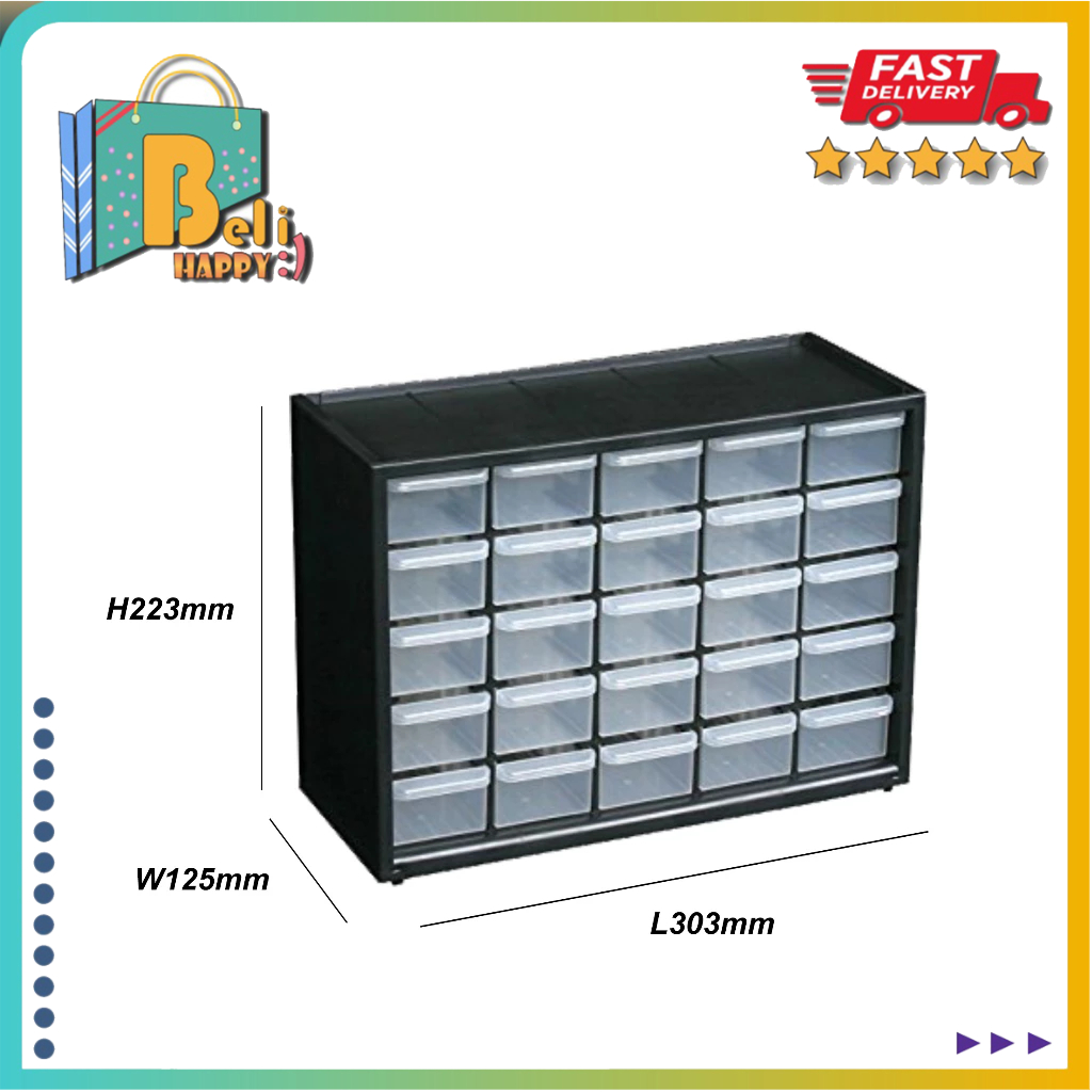 25 Multipurpose Small Accessories Storage Plastic Drawer/Industrial ...