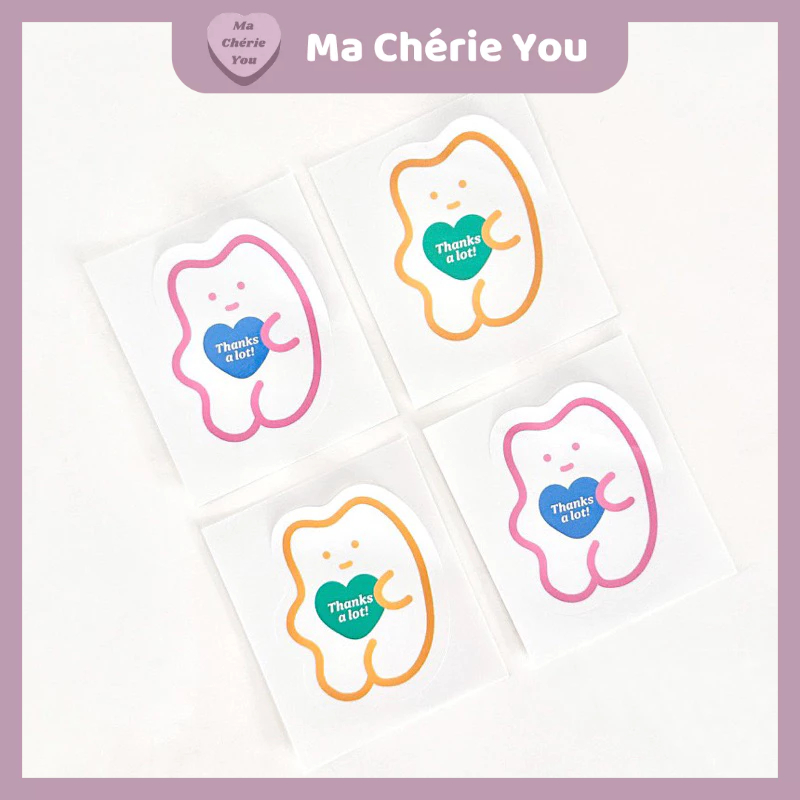 Bear Thank You Stickers Labels Stickers Gift Package Decoration Self ...