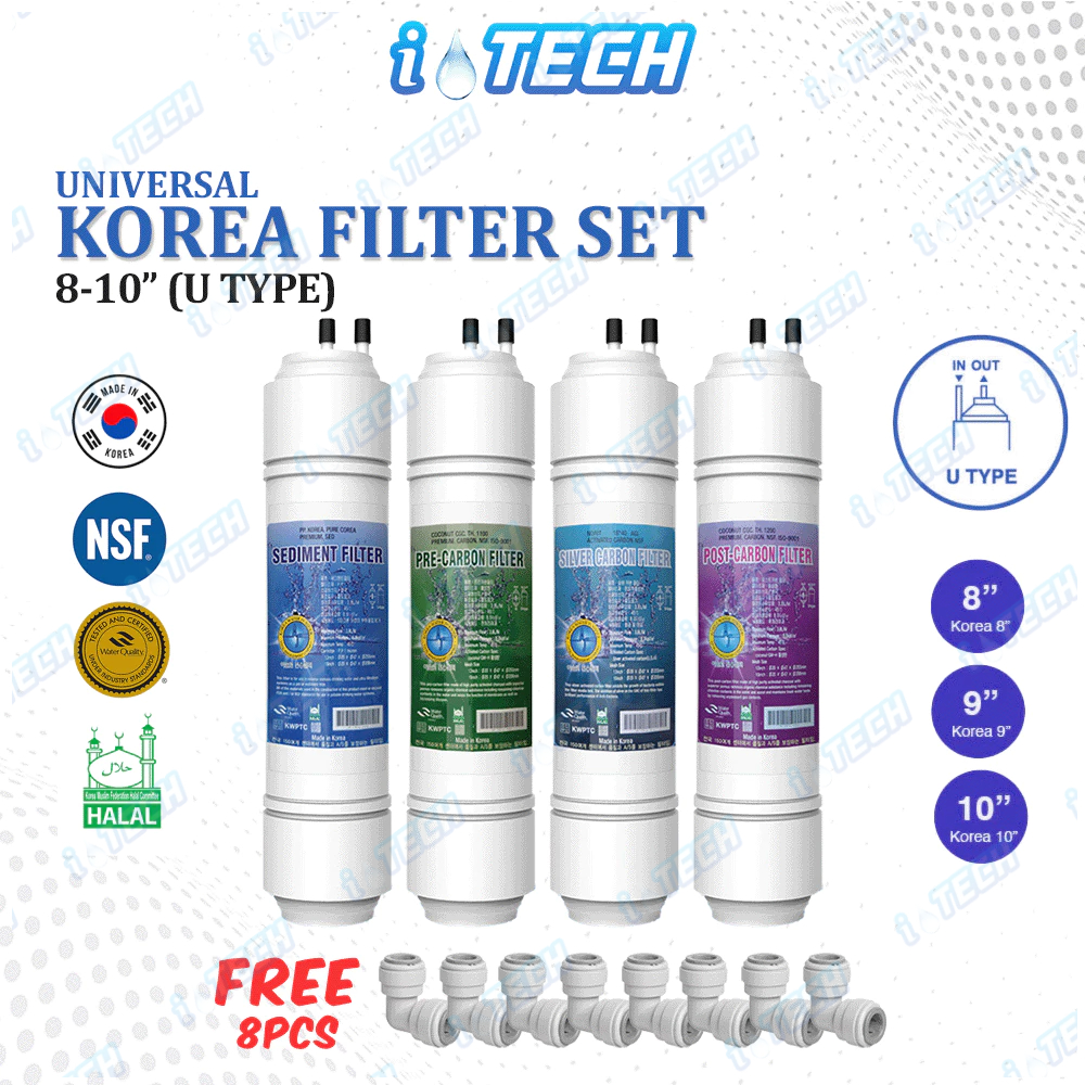 Original Korea Water Filter Set 4 in 1 Halal Certified Filter Catridge ...