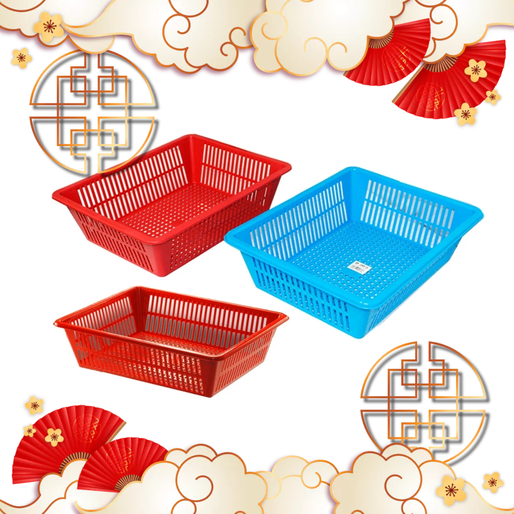 (Colourful)Multipurpose Plastic Rectangular Basket Tray/ Tabletop Basket Organizer Bin Basket