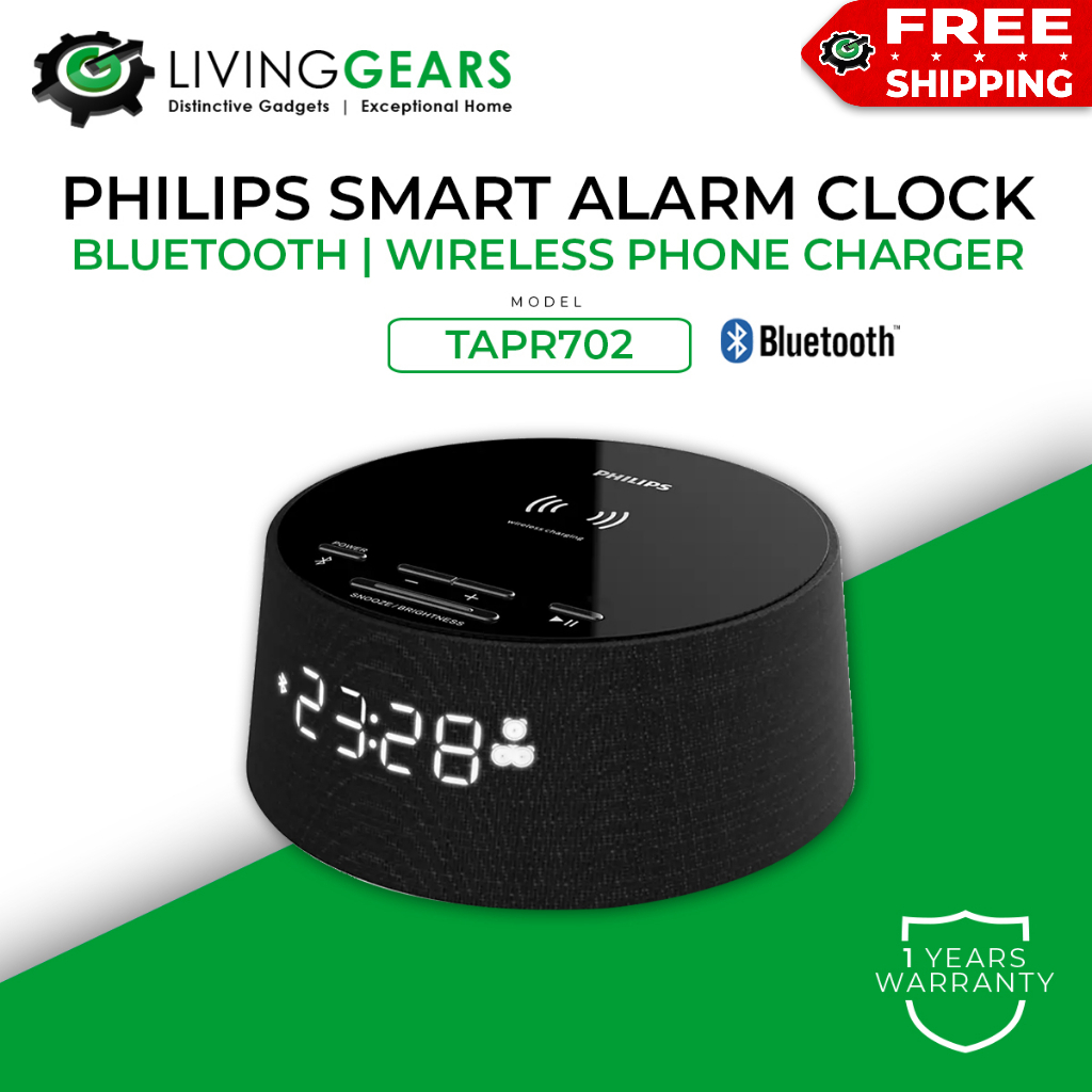 PHILIPS TAPR702 TAR3205 TAR3306 AJ2000 Mirror Finish Display Clock