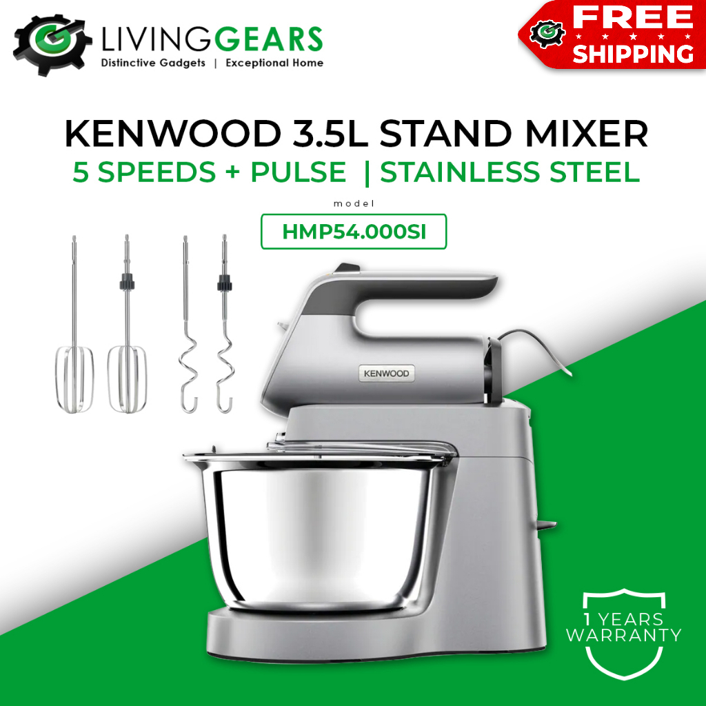Kenwood 3.5L Stand Mixer 5 Speeds + Pulse, Stainless Steel (650 W