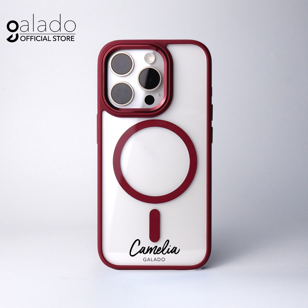 GALADO Rouge Titanium for iPhone 17 Pro Max/16/15/14 (Custom Name Shock ...