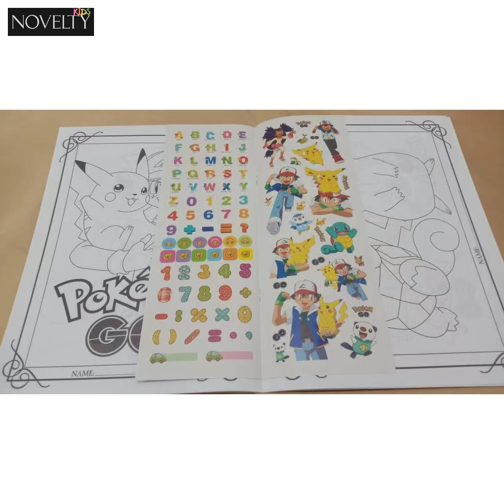 Pokemon Sticker & Coloring Book A4 | Buku Mewarna Pelekat Kanak Tadika ...