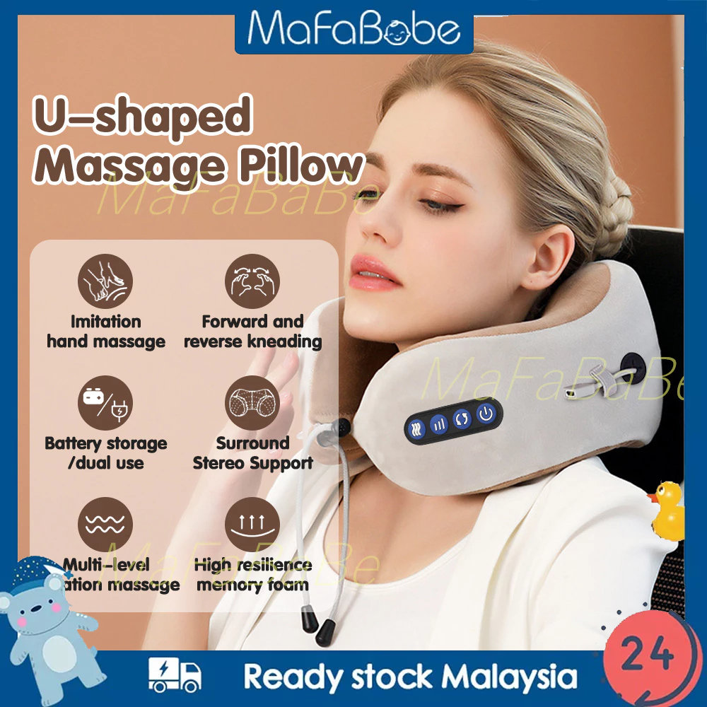 4Key Neck Massager U Shaped Pillow With Heating Electric Kneading Neck