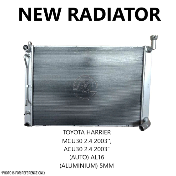 NEW RADIATOR TOYOTA HARRIER MCU30 2.4, ACU30 2.4 AUTO AL16 (ALUMINIUM ...