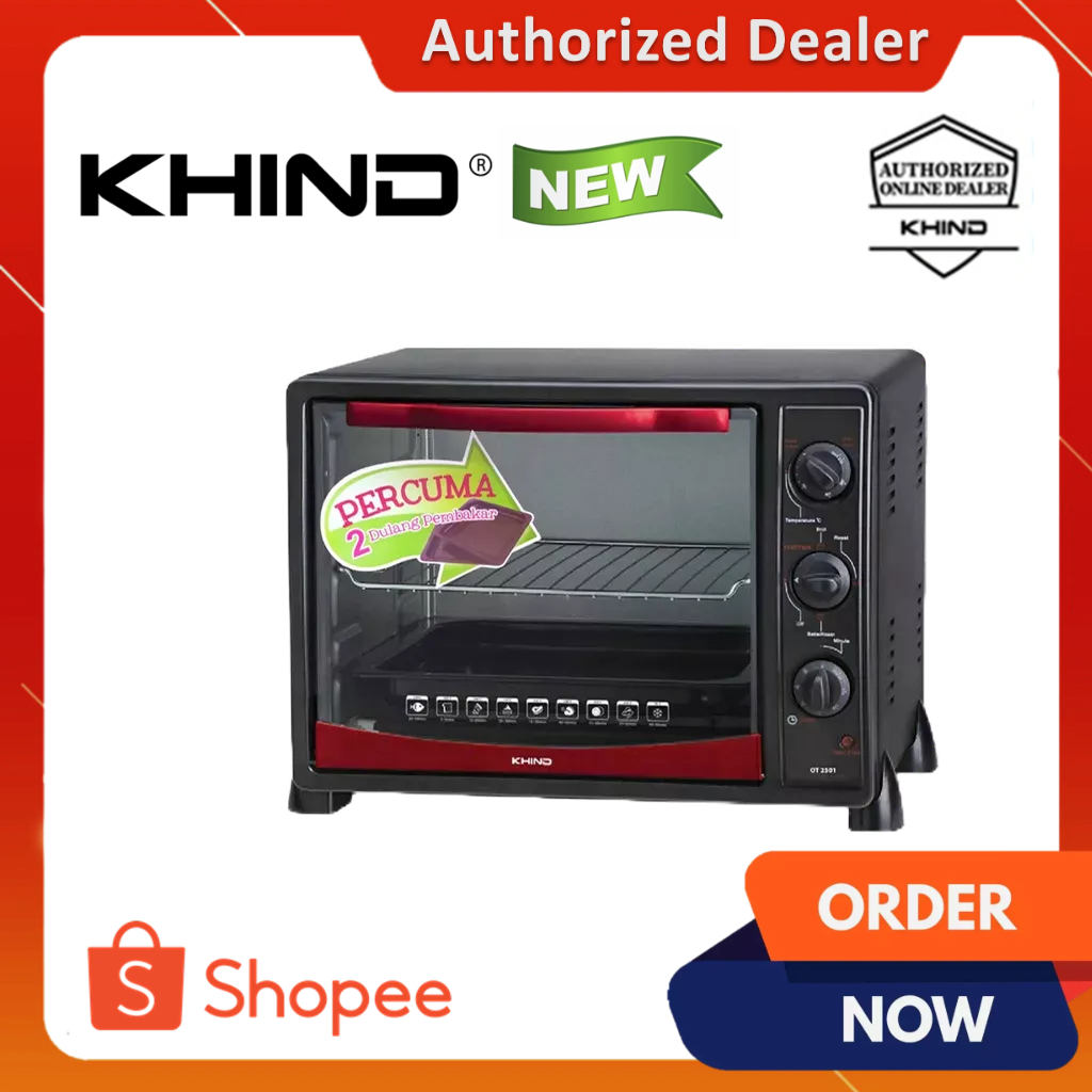 * Free 2 Baking Tray * Khind 25L Electric Oven OT2502 / OT2501 / Sharp