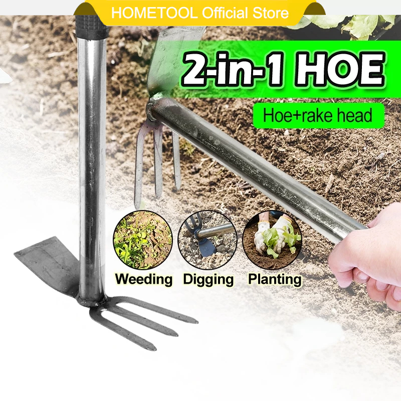 HOMETOOLMLK Cangkul Rumput Tajam Handheld Weeding Garden Hoe Rake ...