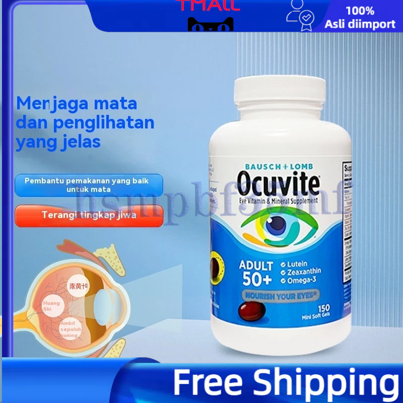 Ocuvite Adults Eye Supplement 50+ Bausch & Lomb 150 Tablets Vitamin