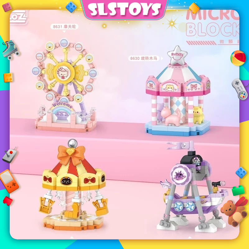 LOZ IDEAS 8629 / 8630 / 8631 / 8632 Micro Block Funfair Carnival Series ...