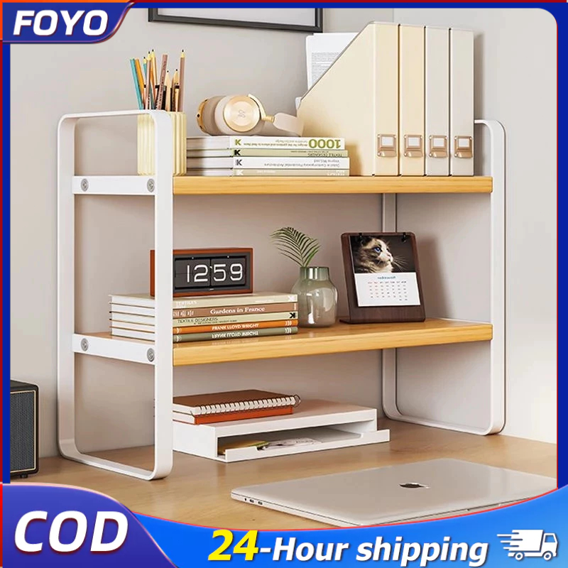 Desk Organizer Book Rack Desktop Rack Storage Rack Rak makeup Cup ...