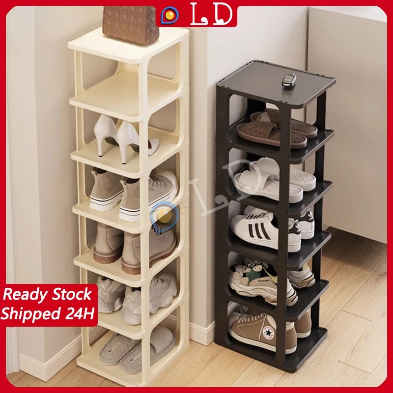 [COD] Shoe Rack Multi-layer Folding Narrow Shoe Rack Plastic Simple ...