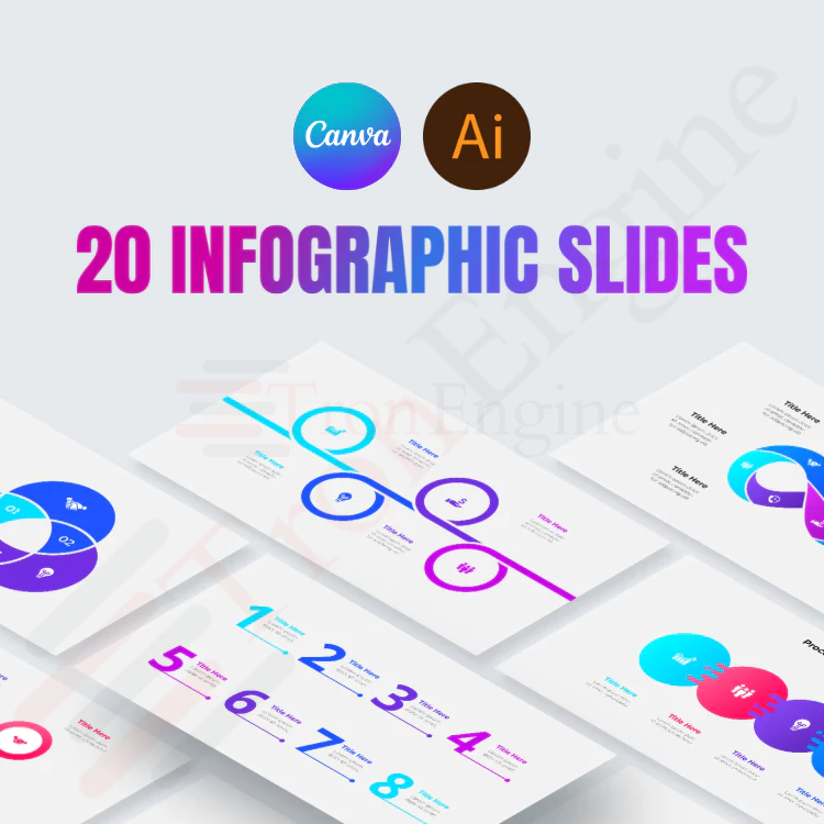 Business Process Infographic Slides, Canva & Illustrator Templates (20 ...