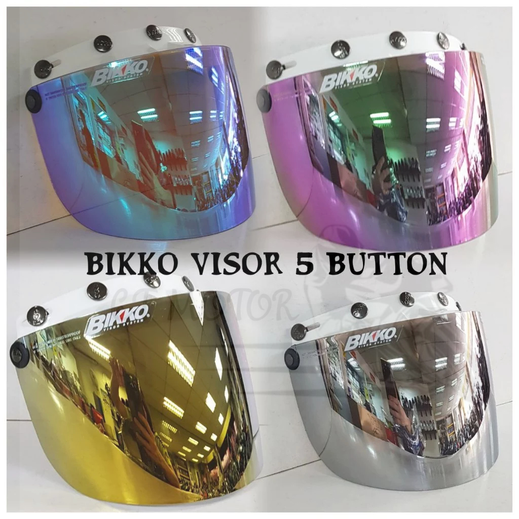 CT MOTOR Bogo Bikko 5 Button Pin White Cap Helmet Visor For Magnum M9 ...