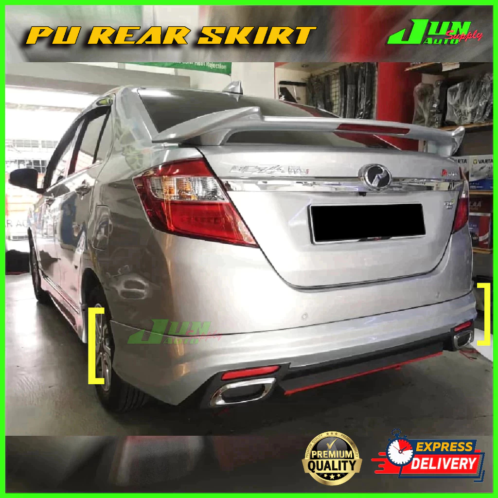 💥Ready Stock💥Perodua Bezza **2016~2019** (Storm V3) PU Rear Skirt ...