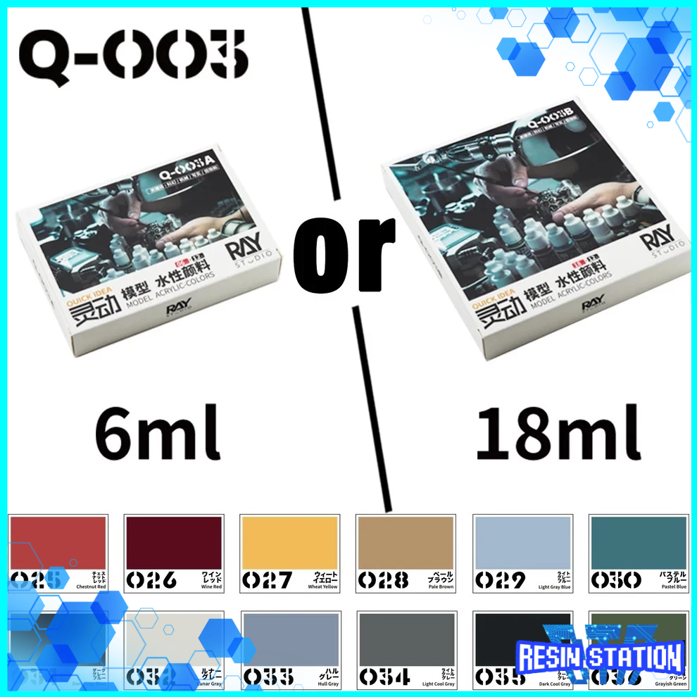 [Ray Studio] 12-Color Set QUICK IDEA [ Q-003 ] Water Based Paint Hand ...