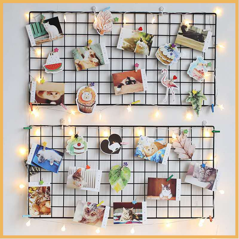 Multifunctional Iron Grid Organizer Wall Nett Hanging Home Decor DIY ...
