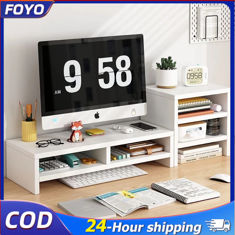Computer Monitor Rack Stand Screen Increase Height Shelf Desktop Base ...