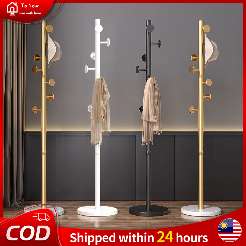 Modern Coat Rack Marble Clothes Hanger Display Rack Bedroom Living Room ...