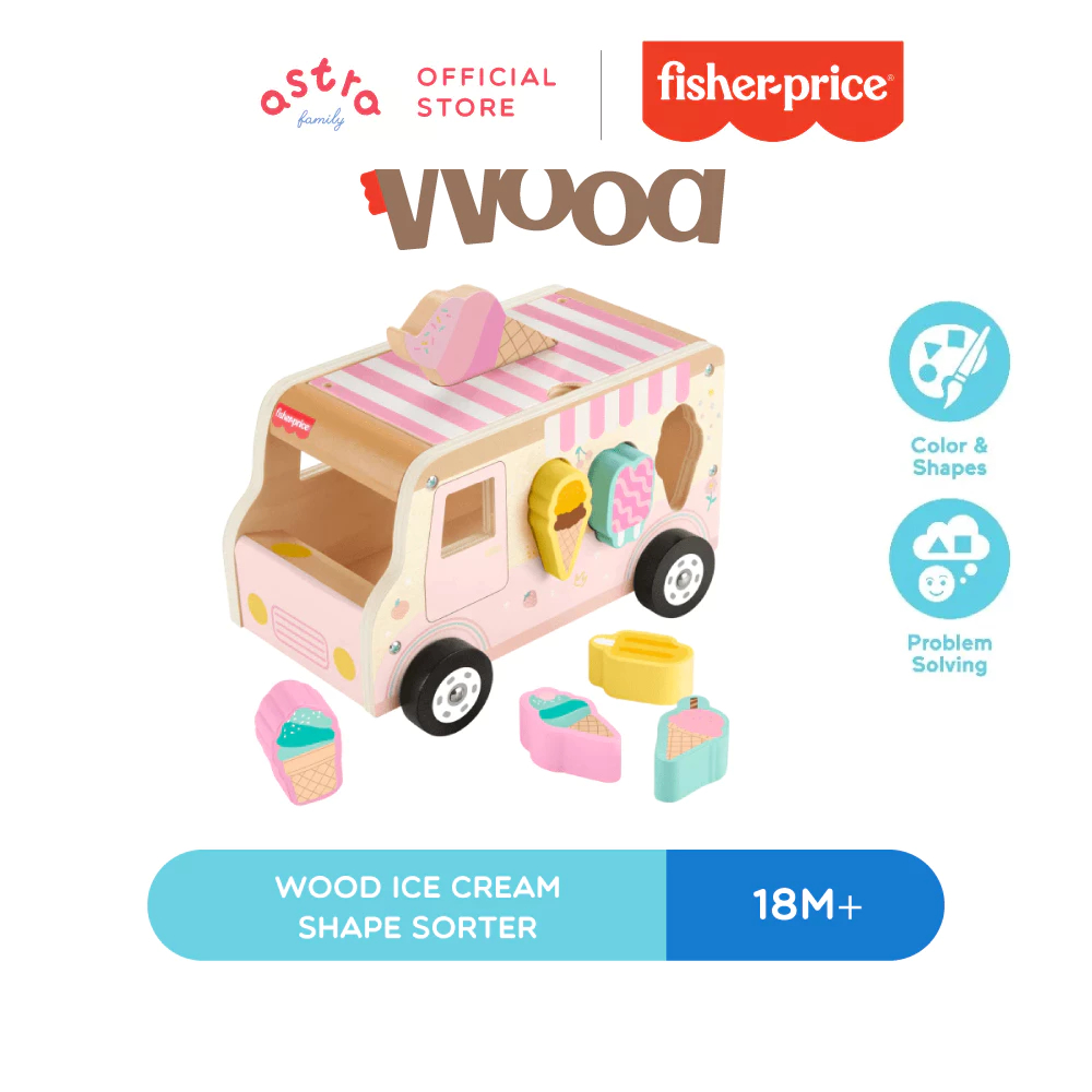Fisher-Price Wooden Ice Cream Shape Sorter Set U2013 Mattel Australia