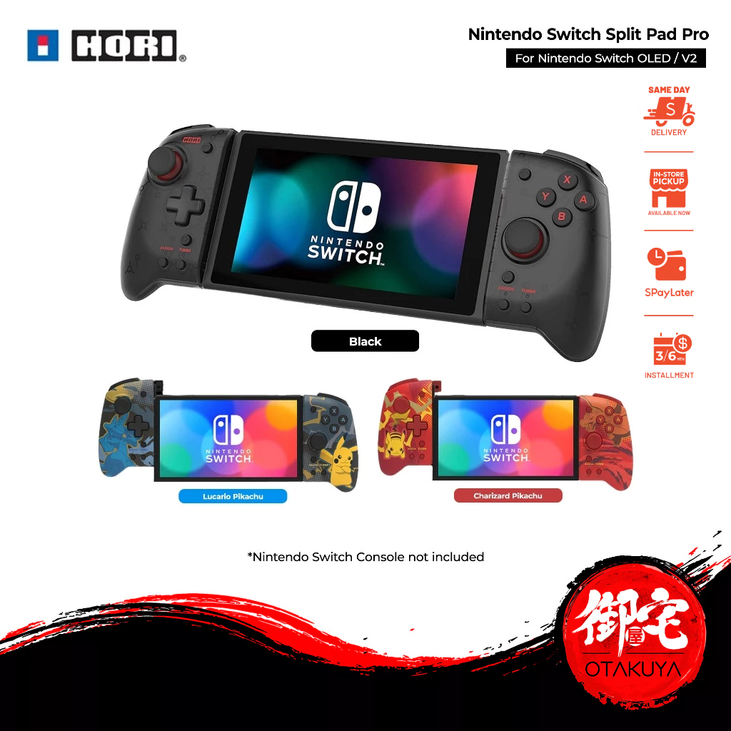 HORI Nintendo Switch Split Pad Pro - Pikachu & Charizard/Lucario ...