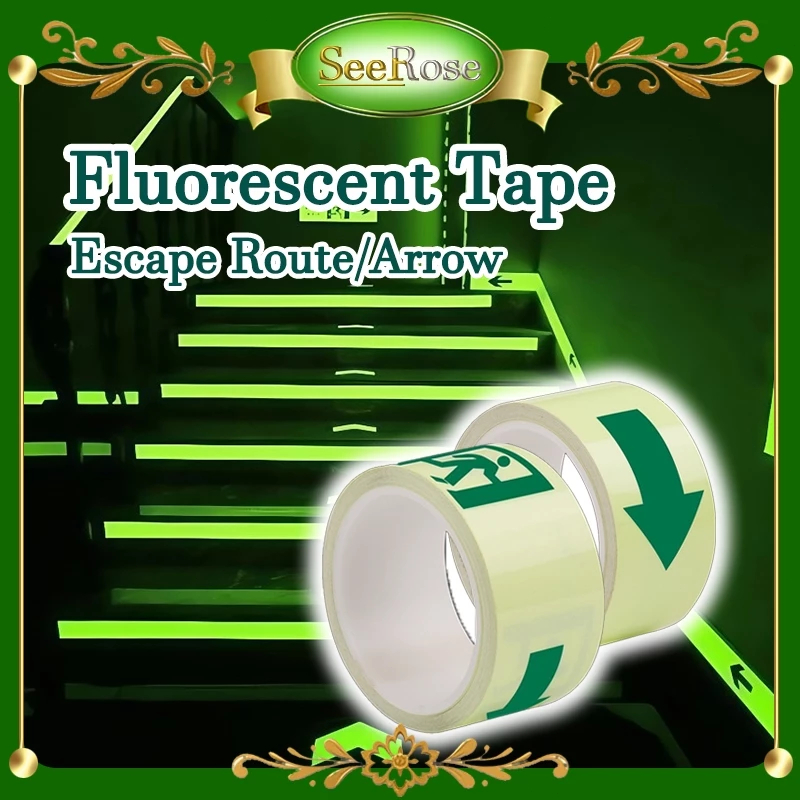 Luminous Reflective Sticker Glow Warning Tape Safety Fluorescent Self ...
