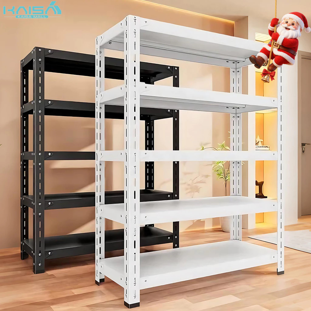 [Adjustable] 3/4/5 Tiers Metal Boltless Rack Store Storage Rack Rak ...