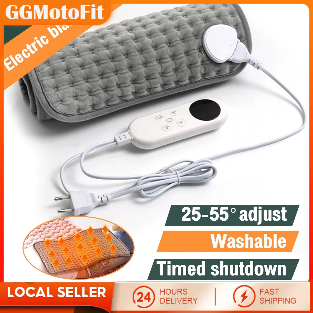 🔥Electric Heating Pad 𝗣𝗼𝗿𝘁𝗮𝗯𝗹𝗲 𝗛𝗲𝗮𝘁 𝗧𝗵𝗲𝗿𝗮𝗽𝘆 for Neck & Back Pain Relief ...