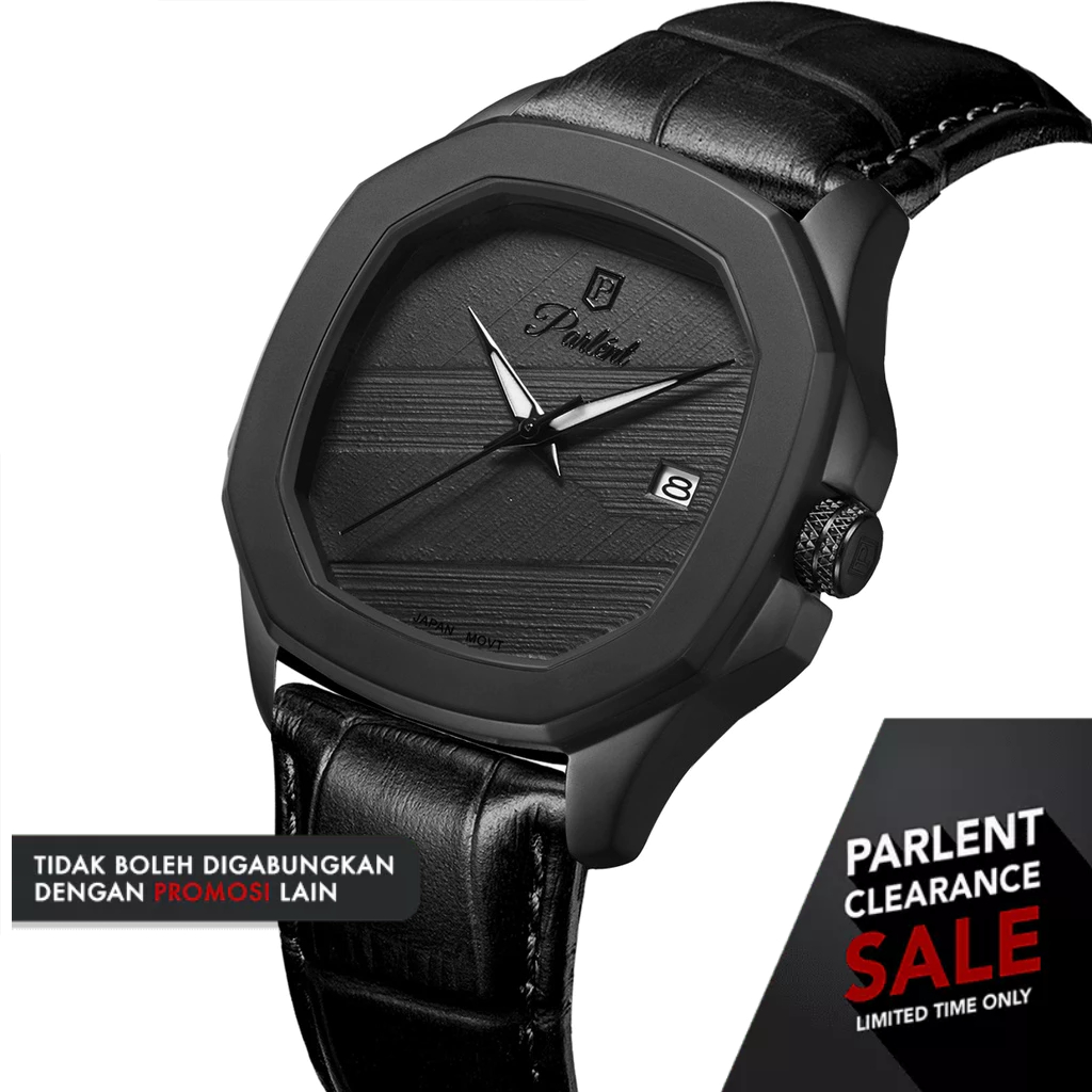 Jam Tangan Lelaki Parlent Gallant Graphite Black | Shopee Malaysia