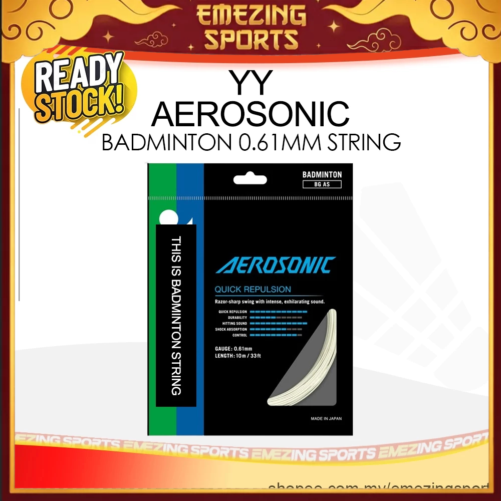 (100% ORIGINAL) YY AEROSONIC 0.61MM BADMINTON STRING - MADE IN JAPAN ...
