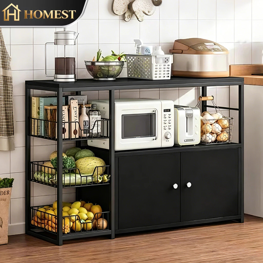 HM Kitchen Storage Cabinet Condiment Storage Rack Oven Rak Serbaguna ...
