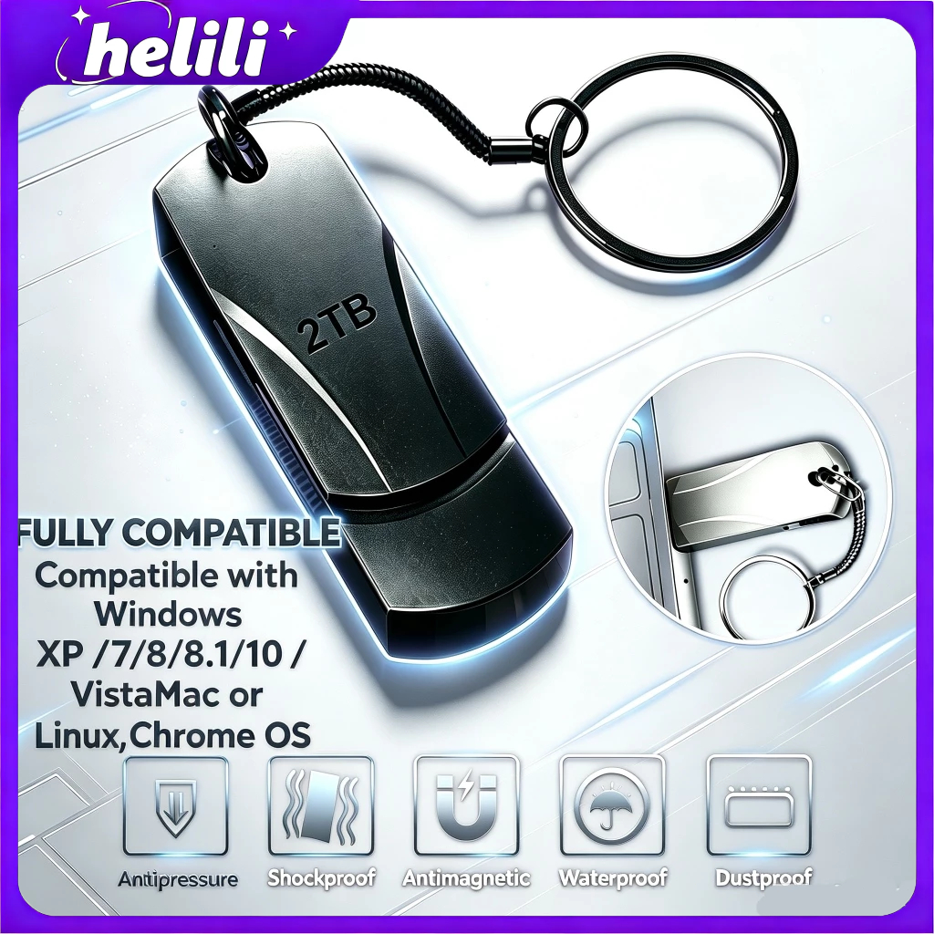 USB 2.0 Metal 2TB Rotatable High Speed Flash Drive Pendrive For Android ...