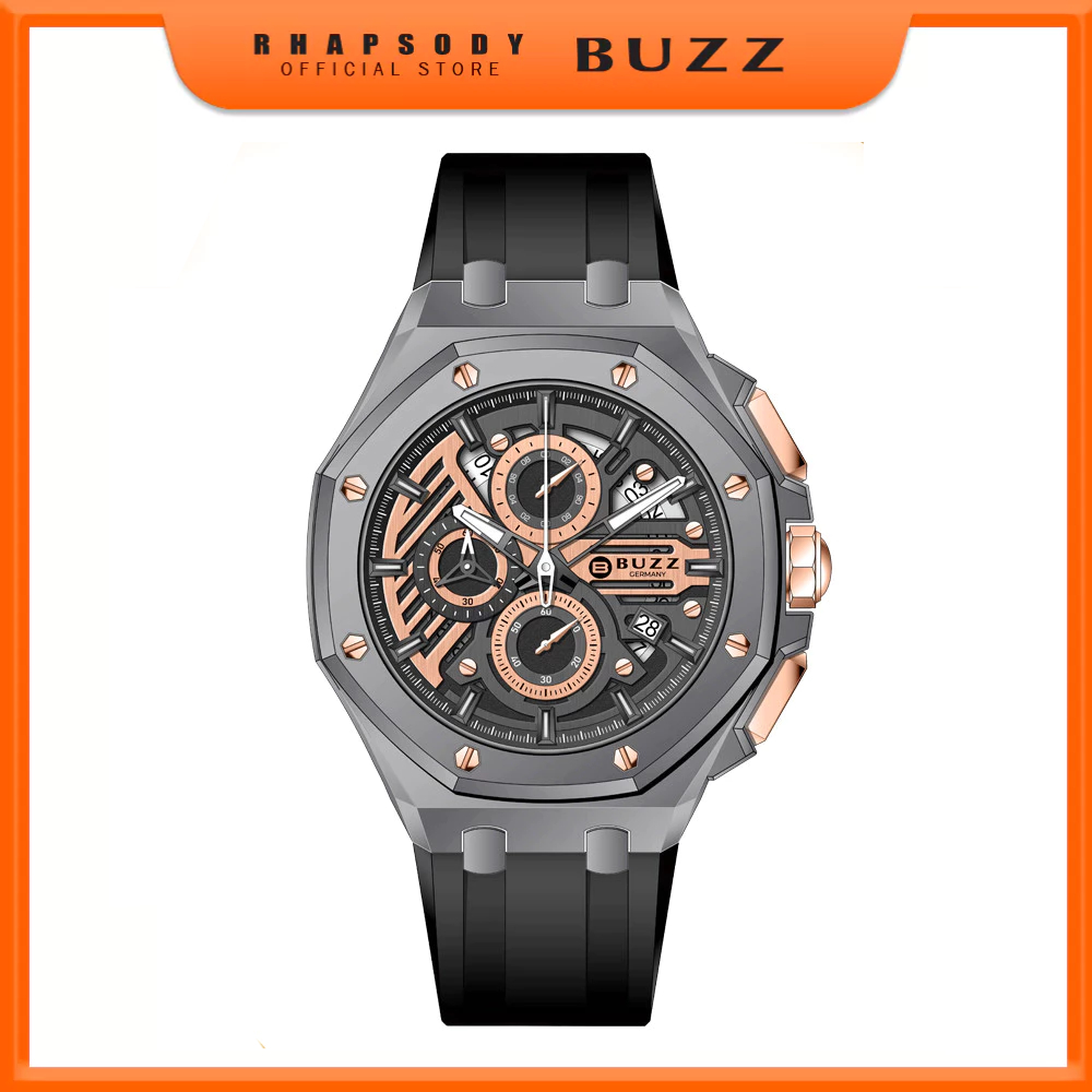 Buzz Jam Tangan Lelaki Men's Rubber Quartz Watch BZ-TT2066 | Shopee ...