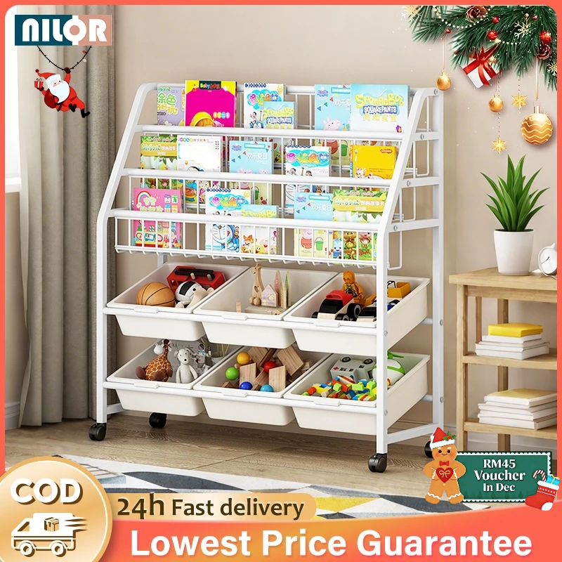 Multi-Layer Storage Rack With Wheel Toy Storage Rack Kitchen Shelf ...