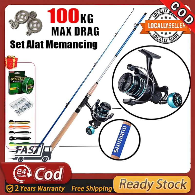 Fishing Rod Set Combo Barang Mancing Set Joran Pancing Satu 1.8 3.0m ...