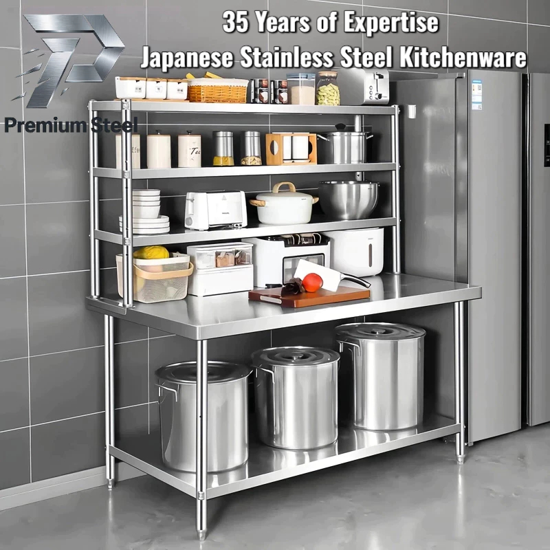 304 Stainless Steel Rack for Kitchen Storage Worktable Dapur Gas Rack ...